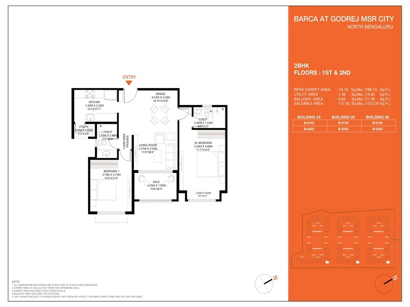Godrej MSR City 2 BHK Floor Plan